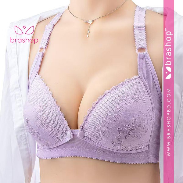 Maternity Nursing Bra Lace Front Clasp Anti-Sagging Large Size