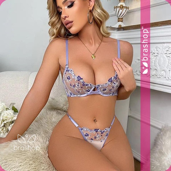 Fairy Embroidery Bra and Brief Set