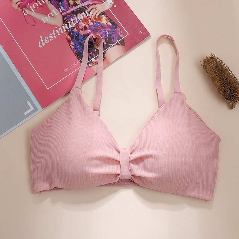 Breathable Buckle Strap Wrap Bra for Students
